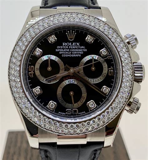 rolex cosmograph daytona white gold and diamonds|18k gold rolex daytona cosmograph.